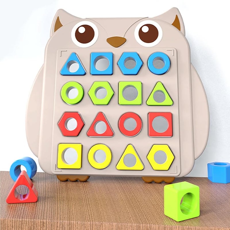 لعبة لوح تعليمي مطابقة الأشكال الخشبية لأطفال ما قبل المدرسة - Image 3